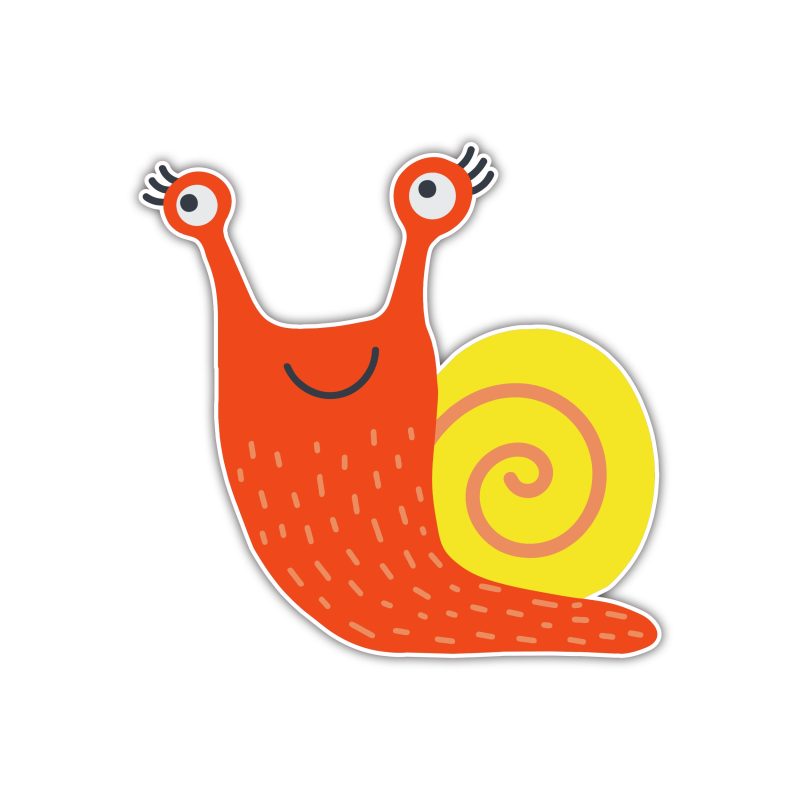 Snail - Full Color Vinyl Sticker - Custom Size