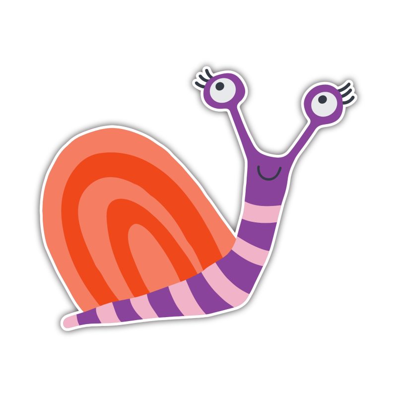Snail - Full Color Vinyl Sticker - Custom Size