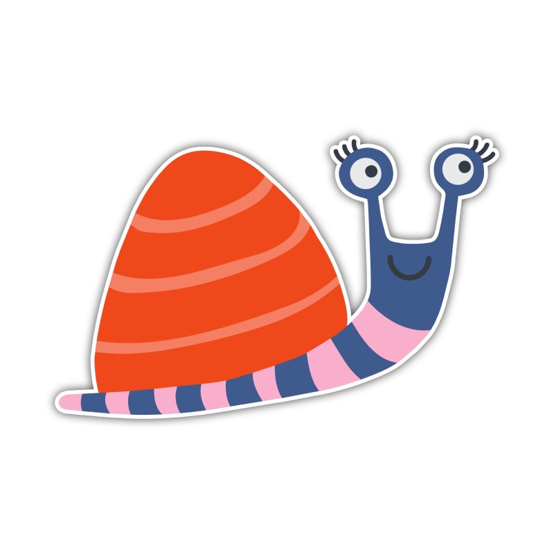 Snail - Full Color Vinyl Sticker - Custom Size