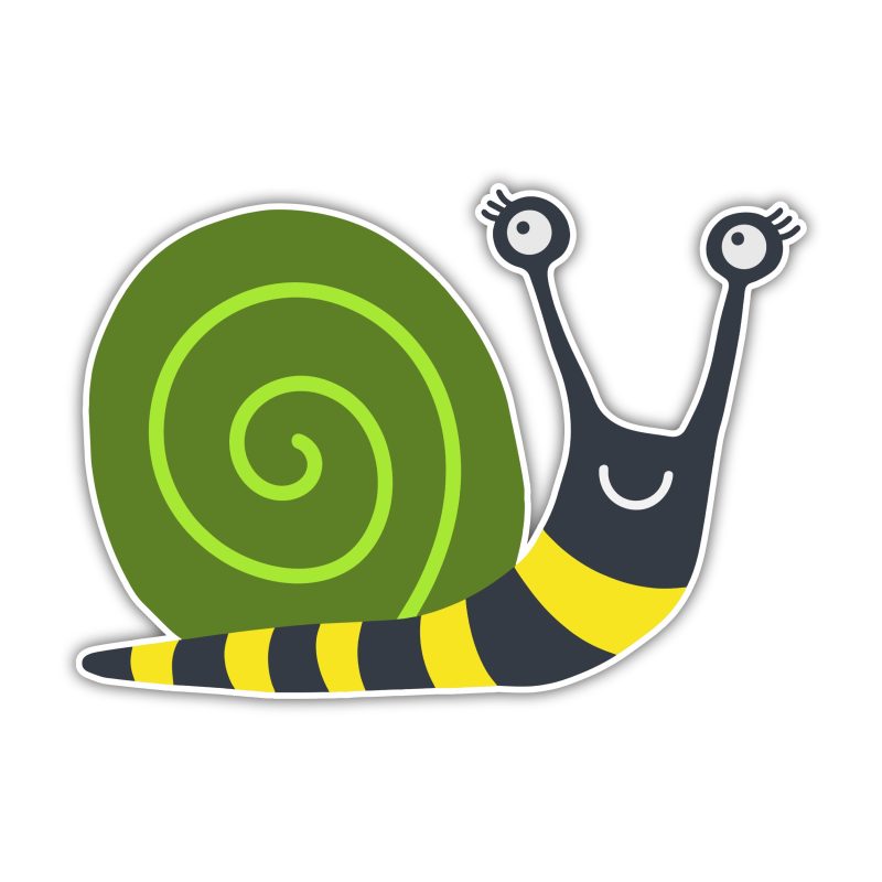 Snail - Full Color Vinyl Sticker - Custom Size