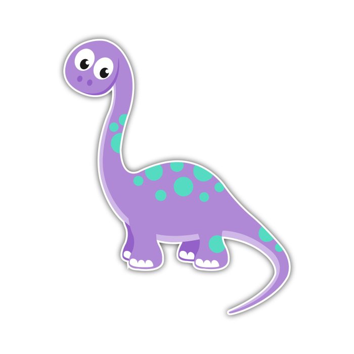 Dinosaur - Full Color Vinyl Sticker - Custom Size