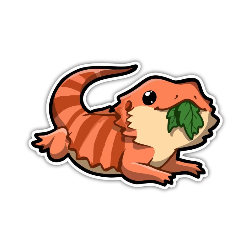 Bearded Dragon - Full Color Vinyl Sticker - Custom Size