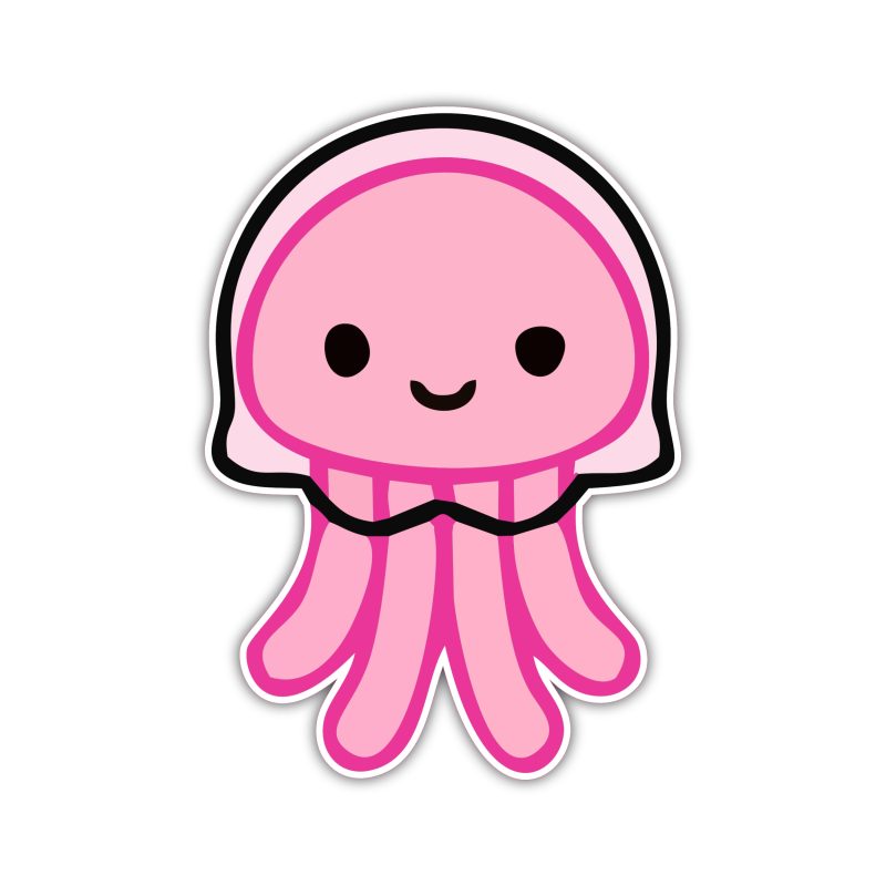 Jellyfish - Full Color Vinyl Sticker - Custom Size