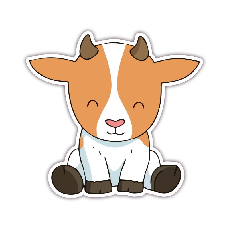 Goat - Full Color Vinyl Sticker - Custom Size