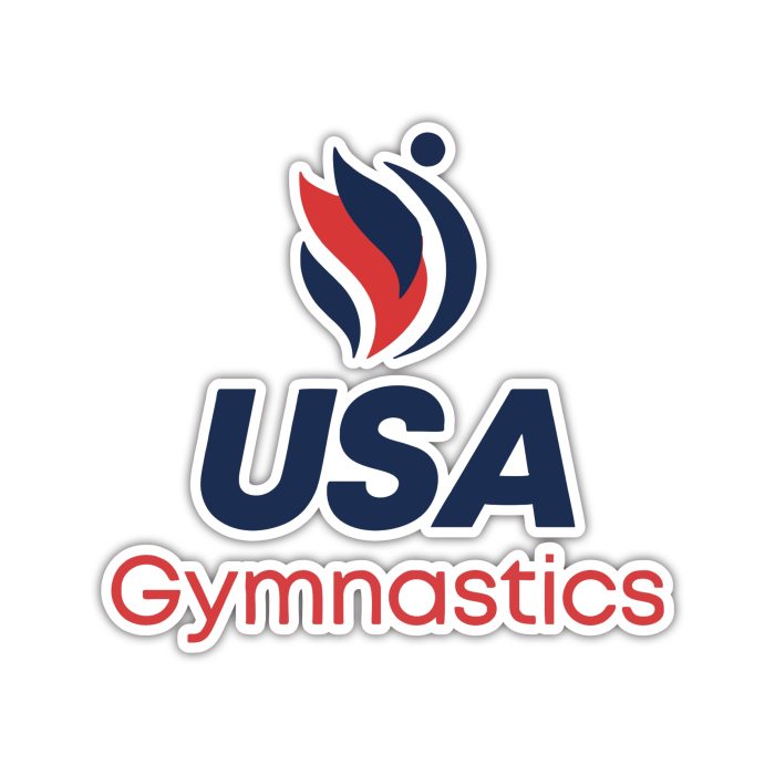 Custom for Lori - USA Gymnastics - Full Color Vinyl Decal - Custom Size