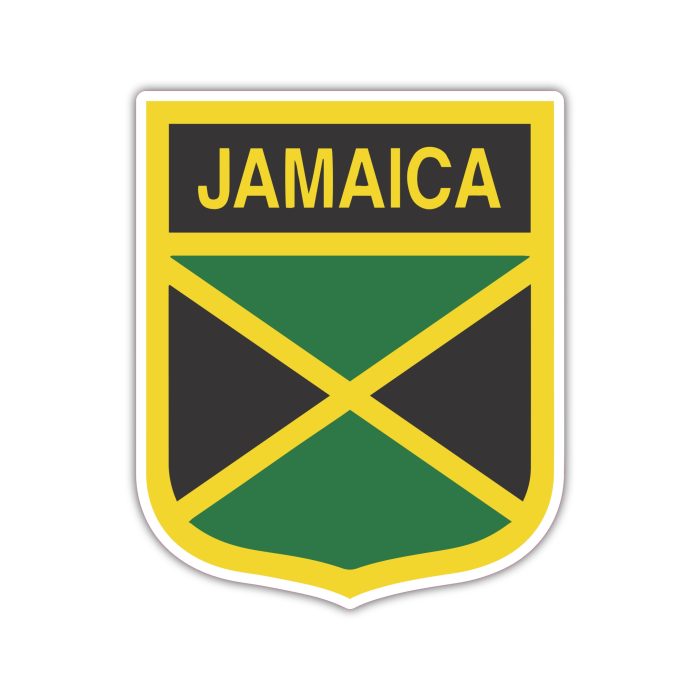 Jamaica Soccer - Logo - Full Color Vinyl Sticker - Custom Size