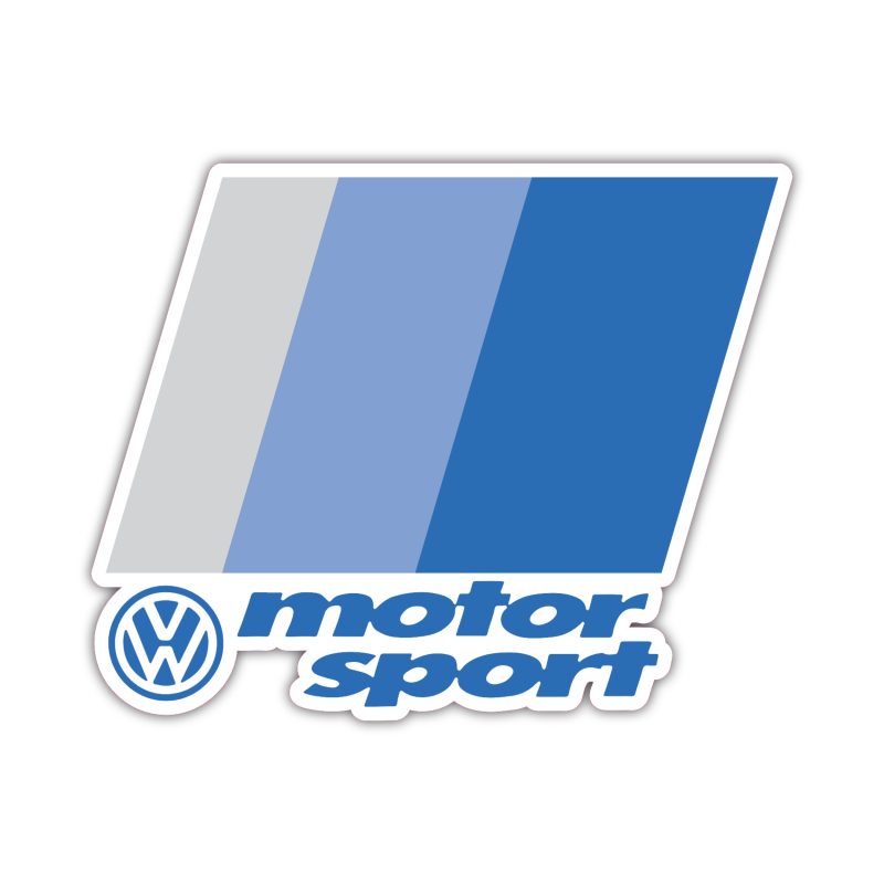 Volkswagen Motorsport Logo - Full Color Vinyl Sticker - Custom Size