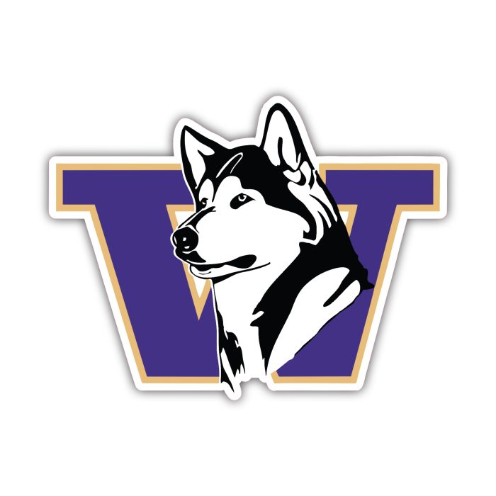 Washington Huskies Full Color Vinyl Decal - Custom Size
