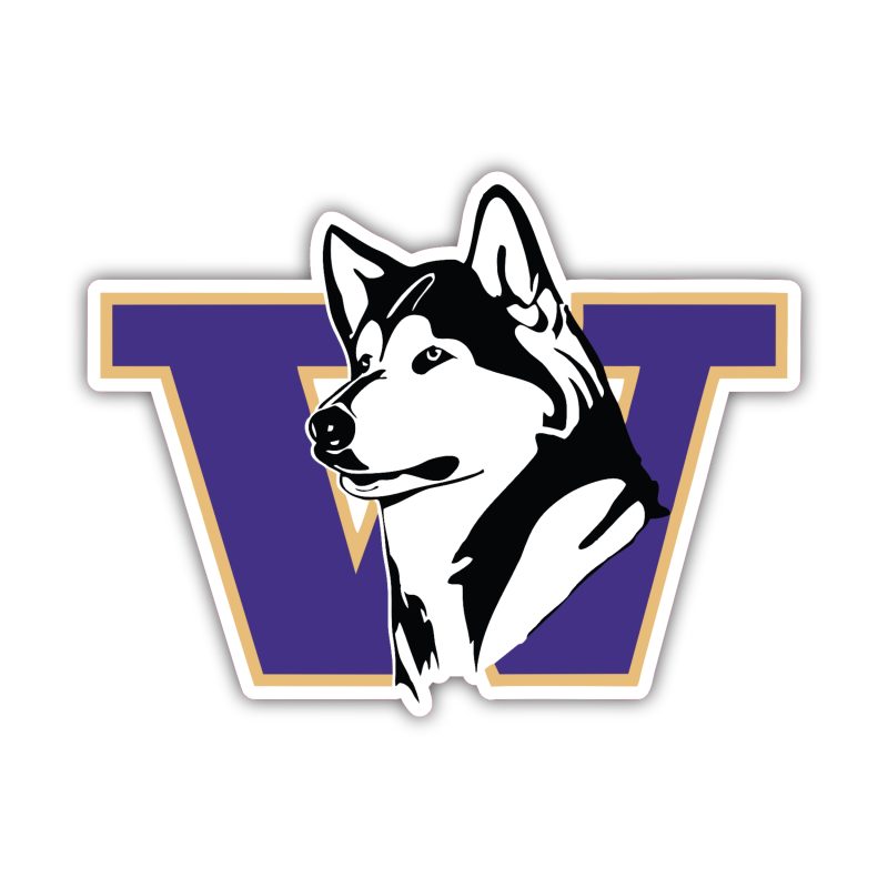Washington Huskies Full Color Vinyl Decal - Custom Size