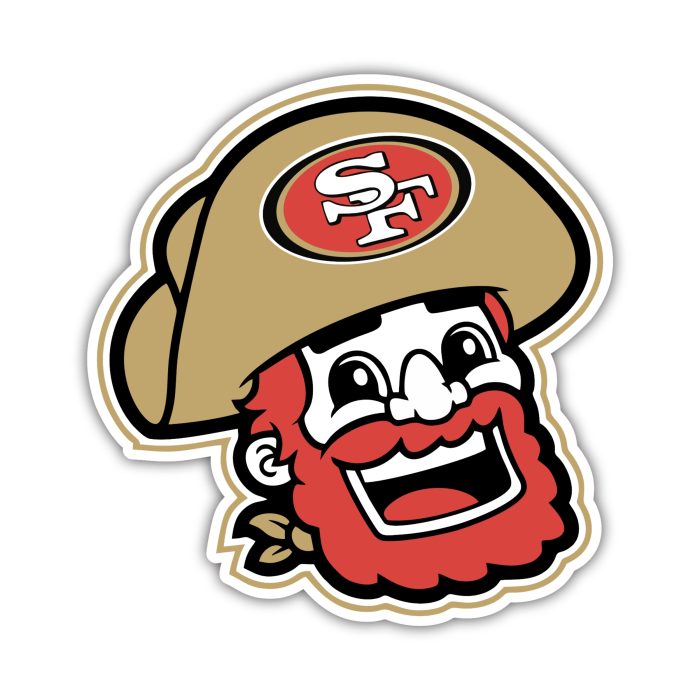 San Francisco 49ers - Sourdough Sam Head - Temporary Tattoo