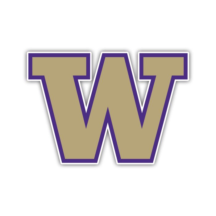Washington Huskies Full Color Vinyl Decal - Custom Size