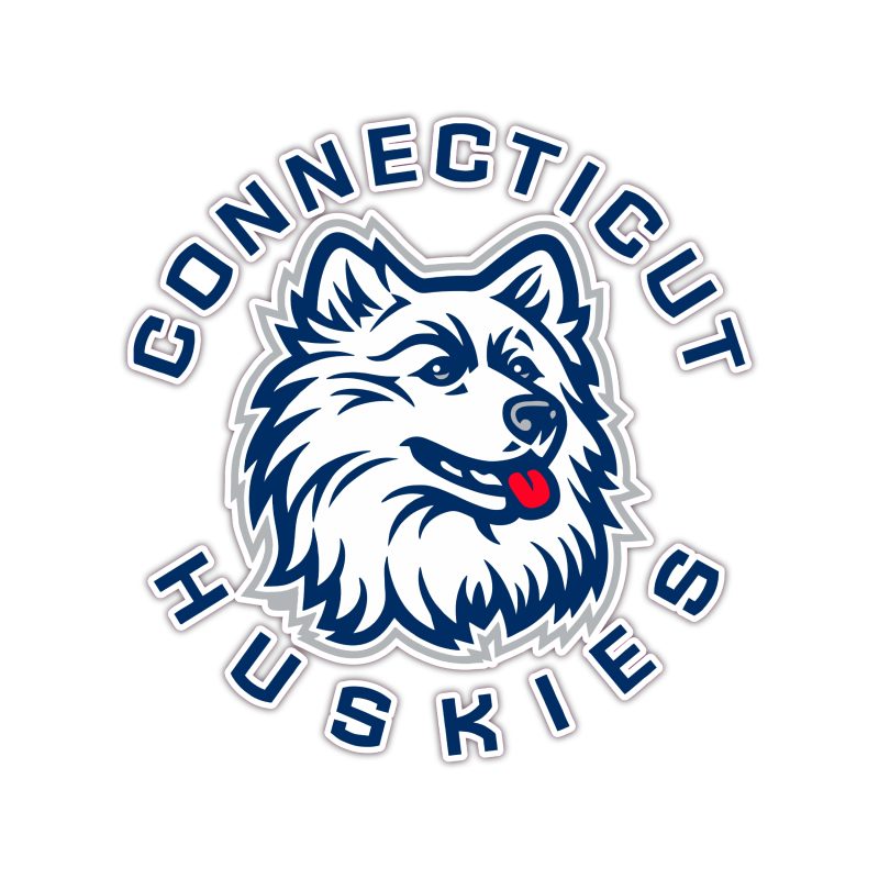 Connecticut Huskies Full Color Vinyl Decal - Custom Size