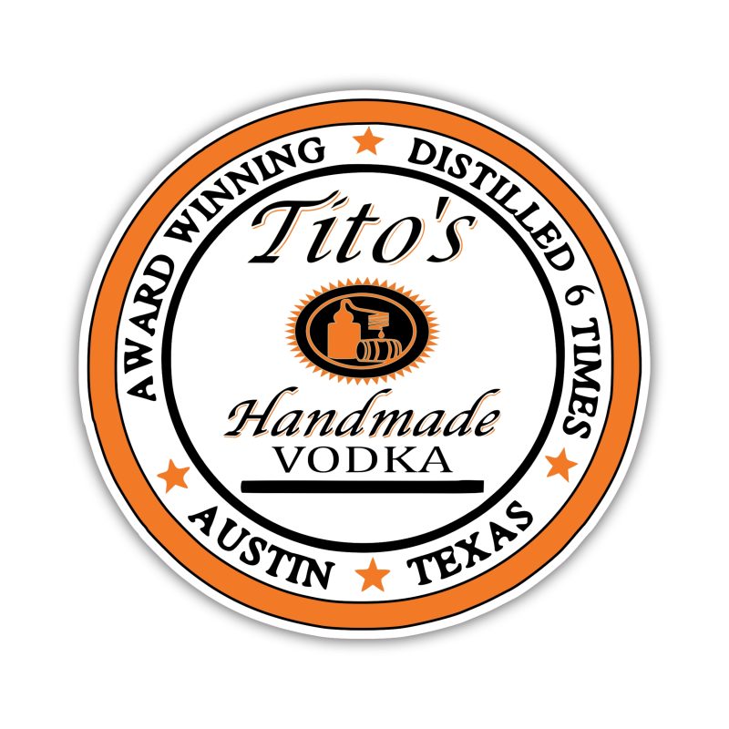 Tito's Vodka - Round - Full Color Vinyl Decal