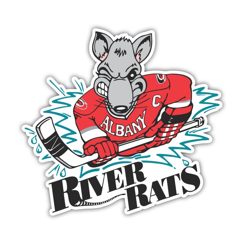 Albany River Rats - Mascot - Full Color Vinyl Sticker - Custom Size