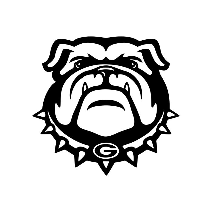 Georgia Bulldogs - Bulldog Head - Vinyl Decal - Custom Size