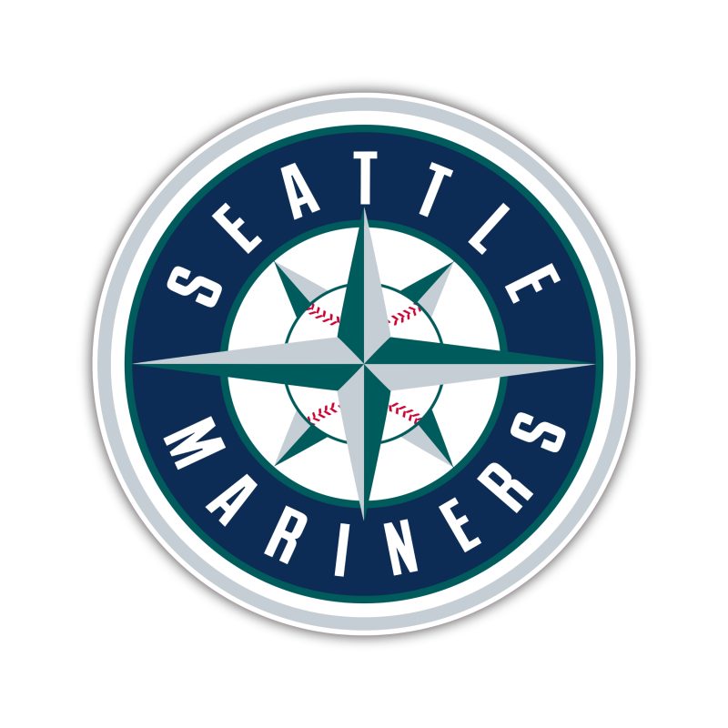 Seattle Mariners - Blue Circle - Full Color Vinyl Sticker - Custom Size