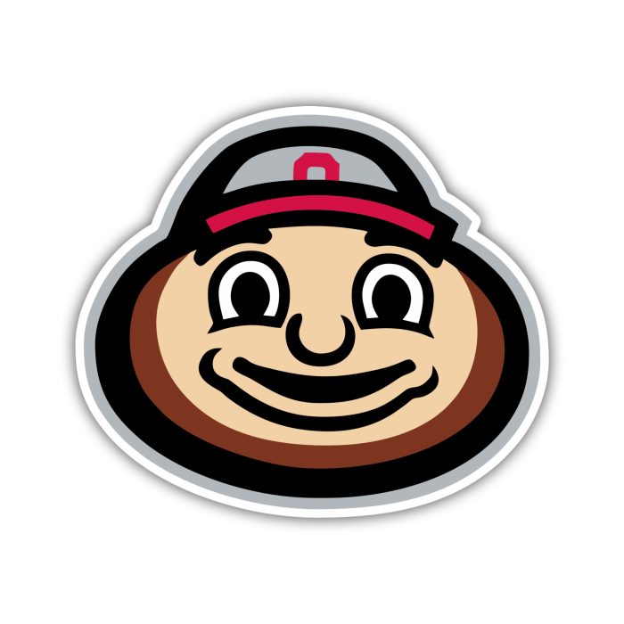 Ohio State Buckeyes - Head - Full Color Vinyl Decal