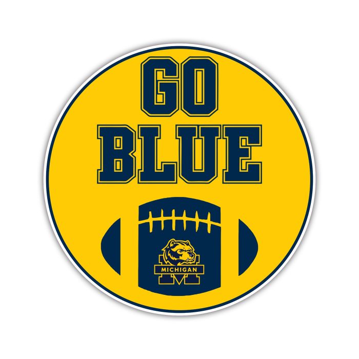Michigan Wolverines - Yellow Circle - Full Color - Custom Size