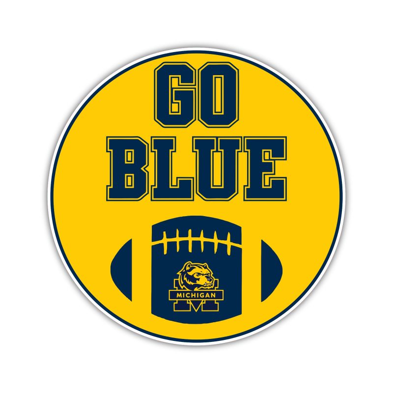 Michigan Wolverines - Yellow Circle - Full Color - Custom Size