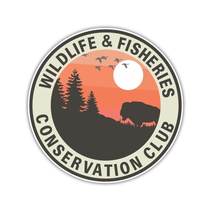 Wildlife & Fisheries Conservation Club - Full Color - Vinyl Decal - Custom Size