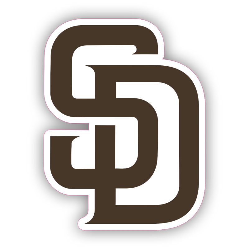 San Diego Padres - Brown SD - Temporary Tattoo