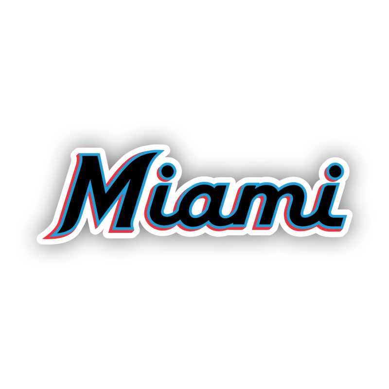 Miami Marlins - Black Miami - Temporary Tattoo