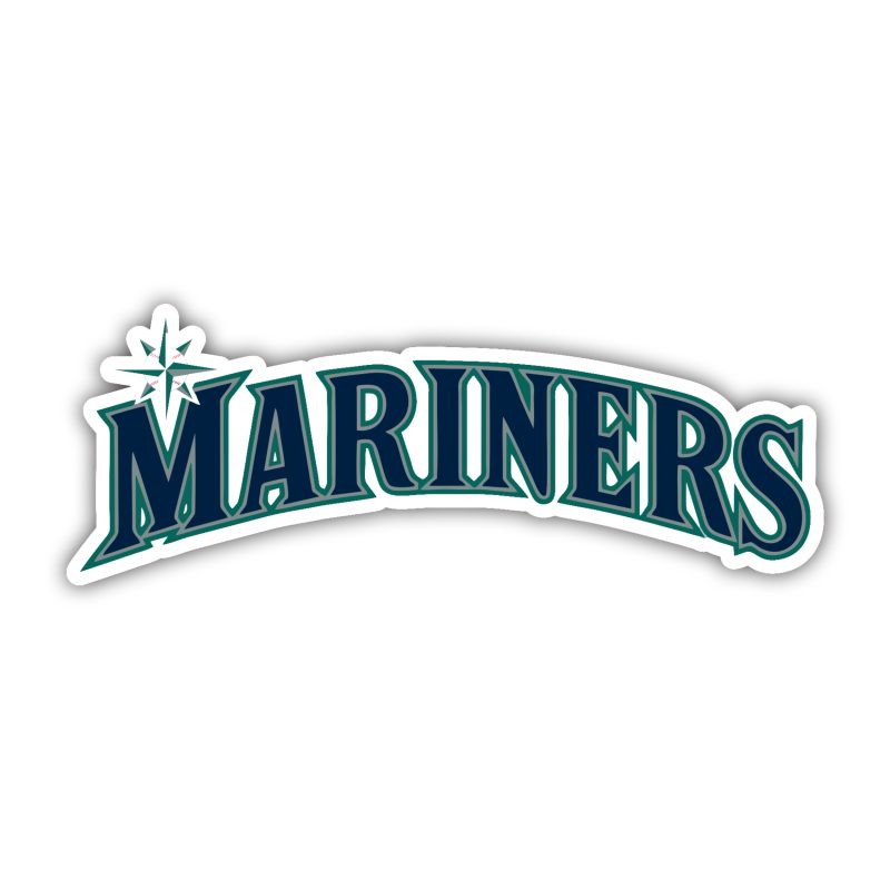 Seattle Mariners - Name - Full Color Vinyl Sticker - Custom Size