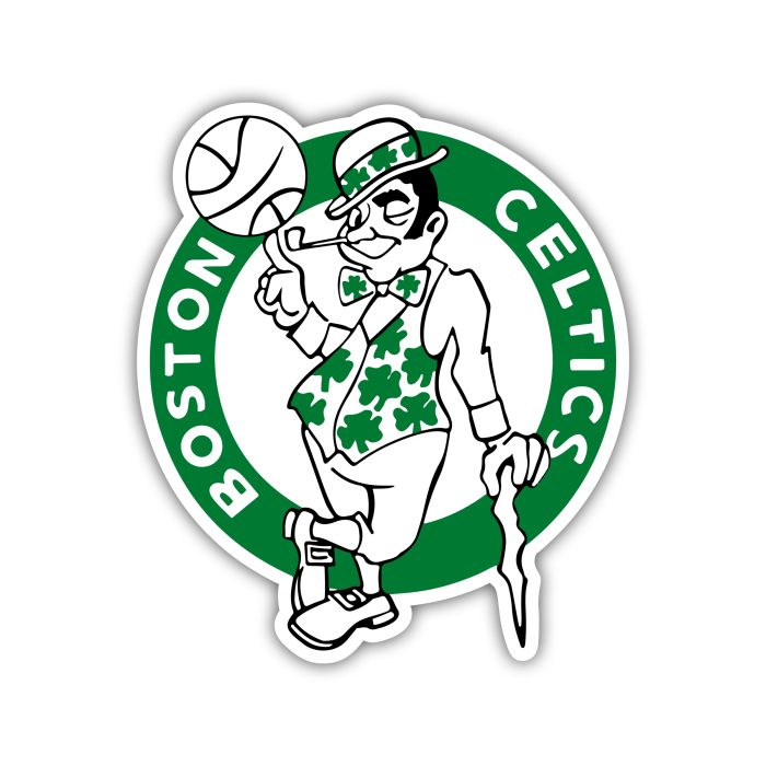 Boston Celtics - Green And White Circle With Leprechaun - Temporary Tattoo