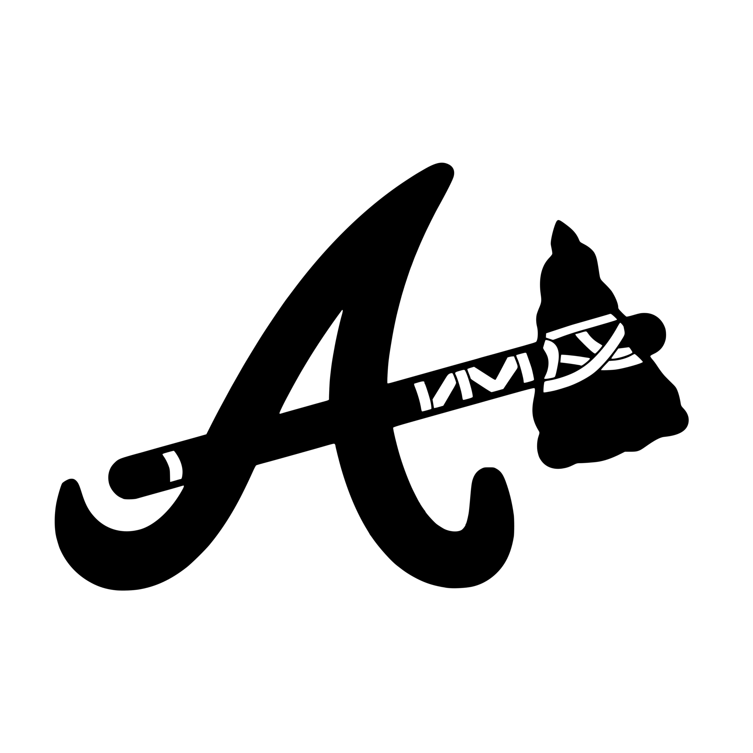 Atlanta Braves Vinyl Decal - Custom Size