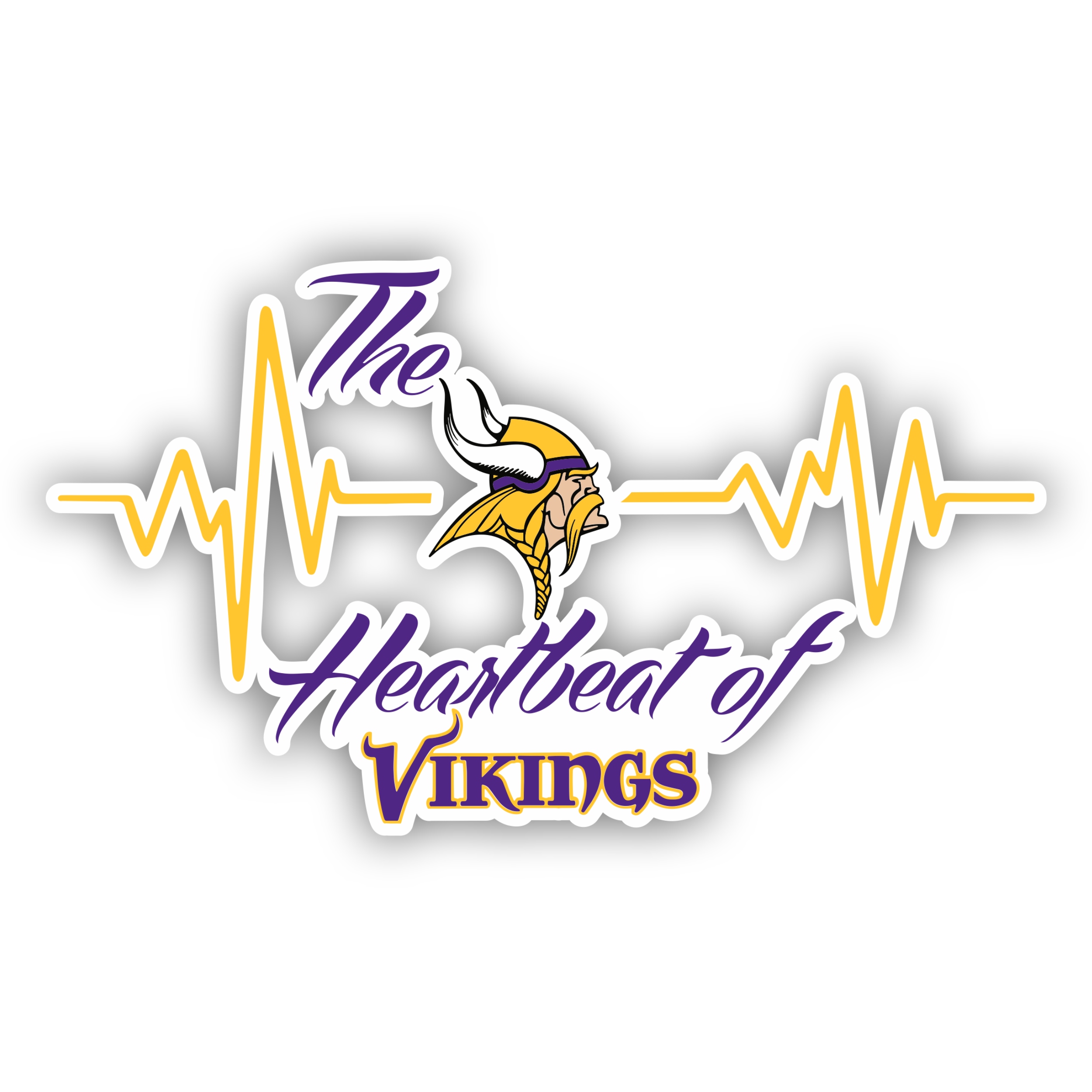 Minnesota Vikings Full Color Vinyl Sticker - Custom Size