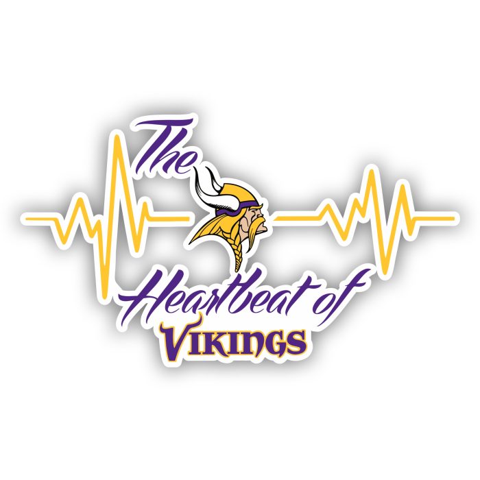 Minnesota Vikings - The Heartbeat Of Vikings - Temporary Tattoo