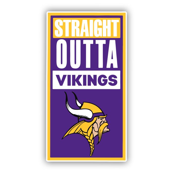 Minnesota Vikings Full Color Vinyl Sticker - Custom Size