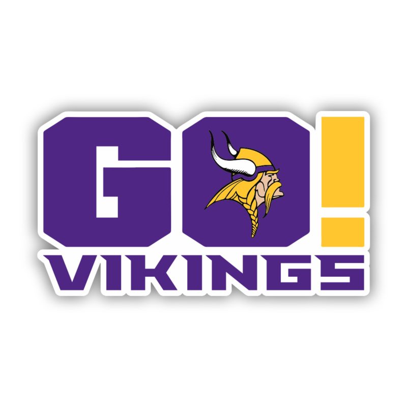 Minnesota Vikings Full Color Vinyl Sticker - Custom Size