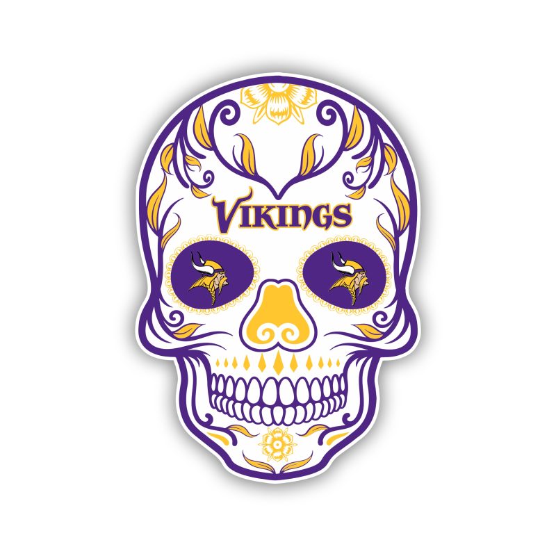 Minnesota Vikings - Sugar Skull - Temporary Tattoo