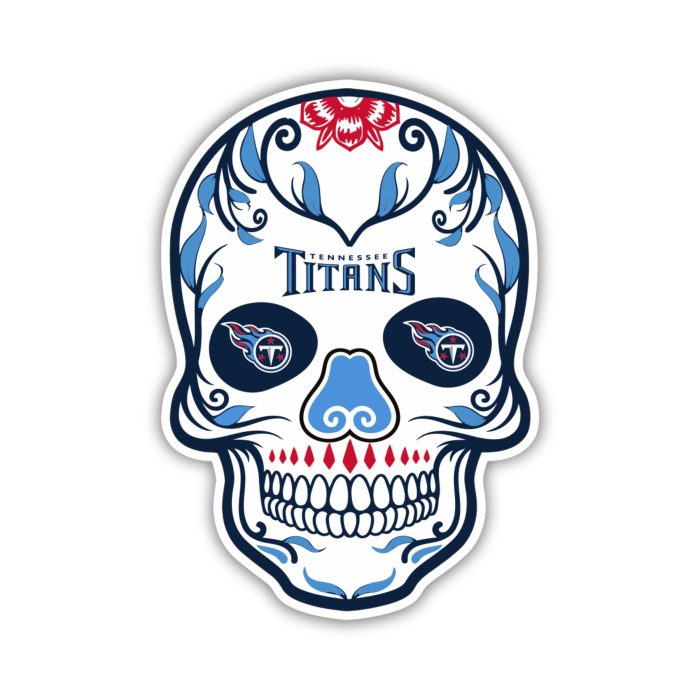 Tennessee Titans - Sugar Skull - Temporary Tattoo