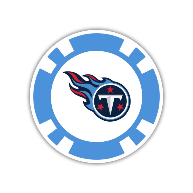 Tennessee Titans - Poker Chip - Temporary Tattoo