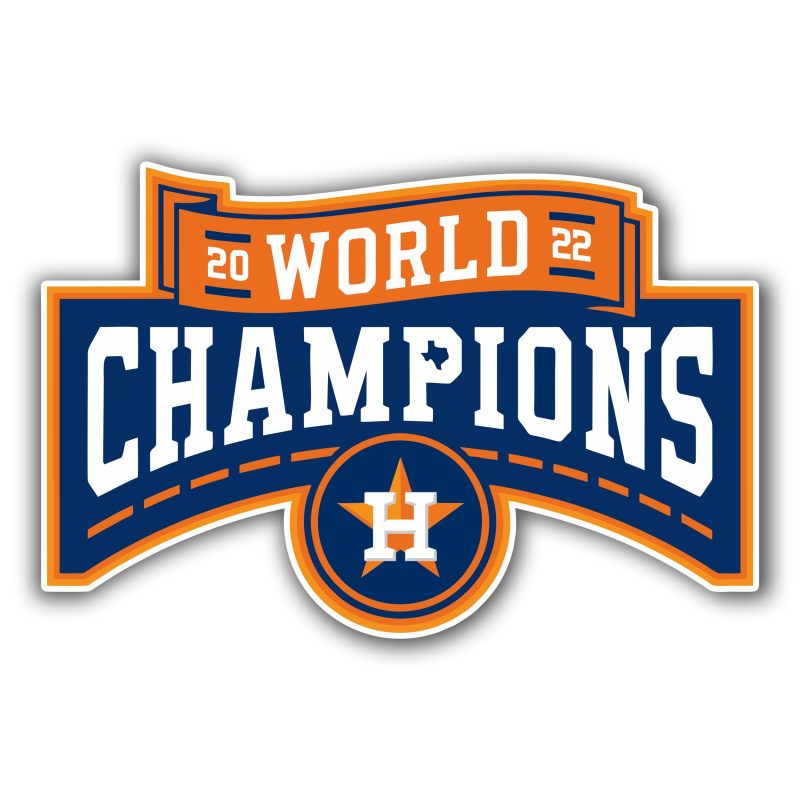 Houston Astros - World Series Champions - Full Color Vinyl Sticker - Custom Size