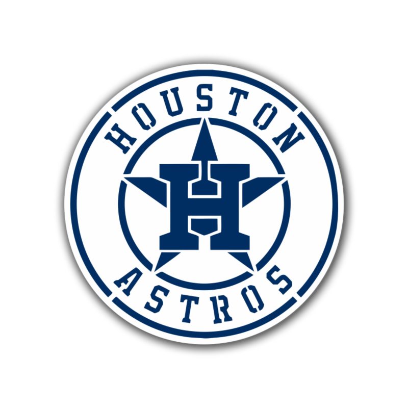 Houston Astros - Blue And White Circle- Temporary Tattoo