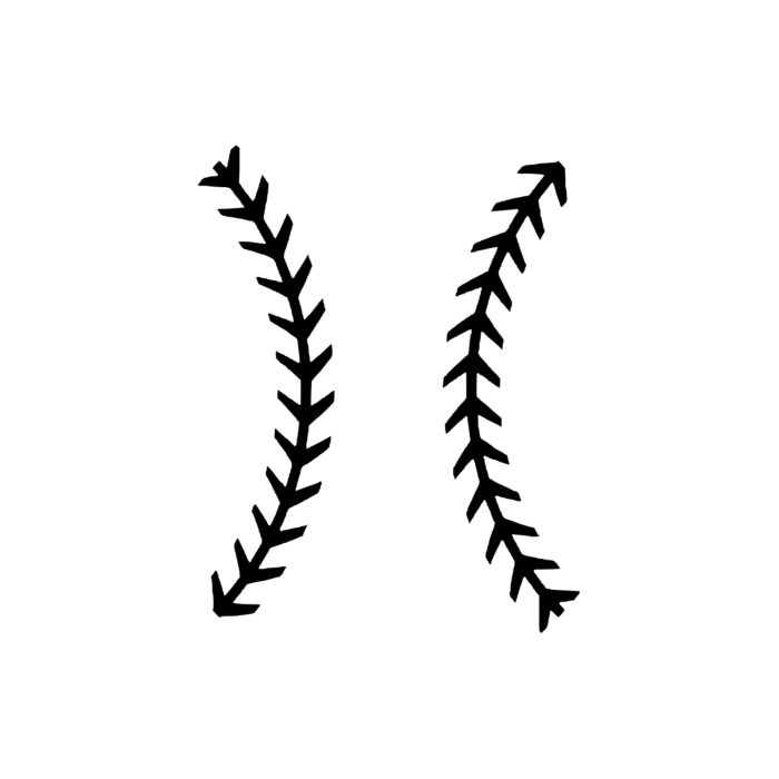 Baseball Seams - Vinyl Decal -  Custom Size