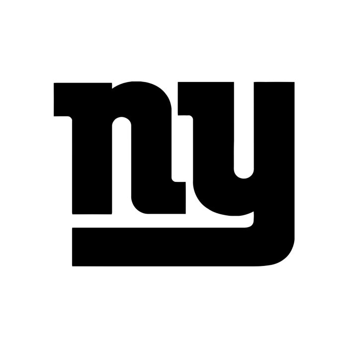New York Giants- NY - Vinyl Decal -  Custom Size