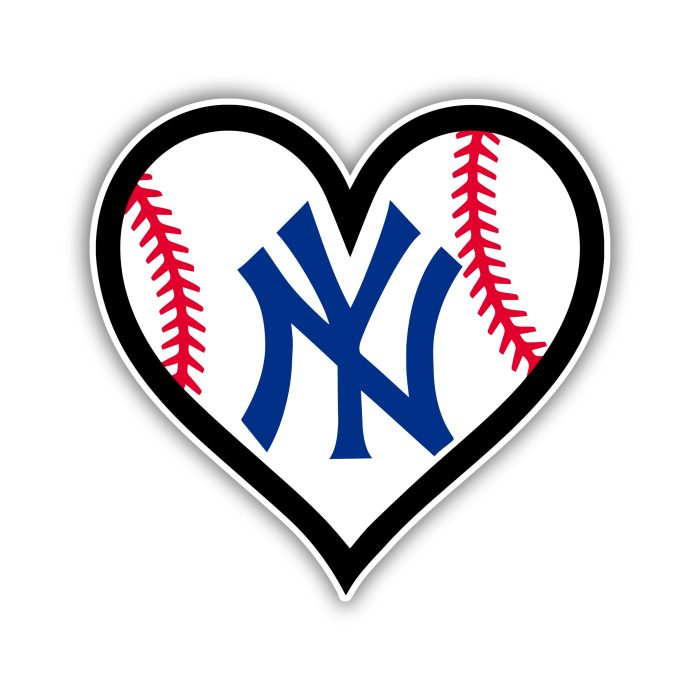 New York Yankees - Heart - Temporary Tattoo