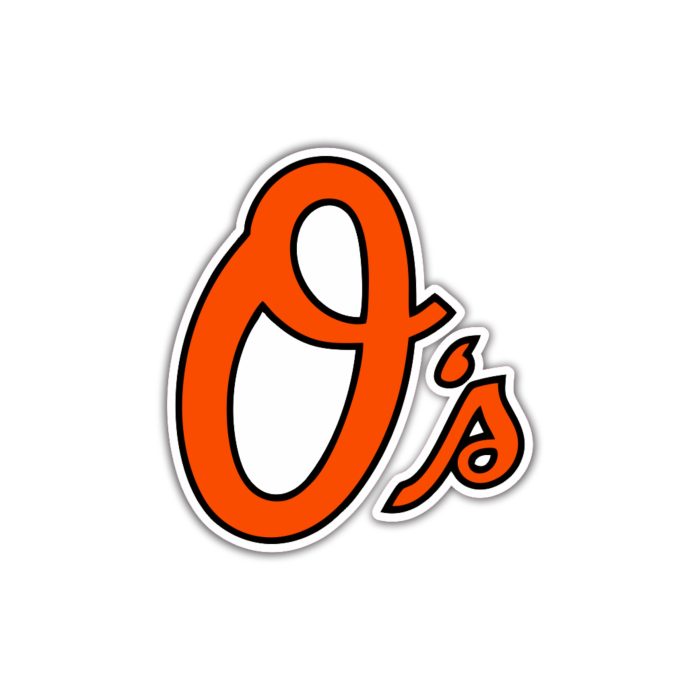 Baltimore Orioles - Orange O's - Full Color Vinyl Sticker - Custom Size