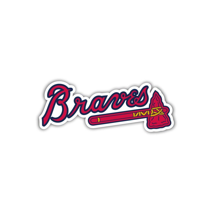 Atlanta Braves - Braves With Hatchet - Full Color Vinyl Sticker - Custom Size