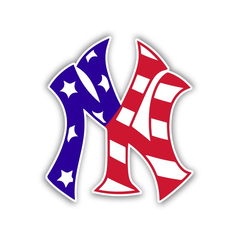 New York Yankees - American Flag NY - Temporary Tattoo