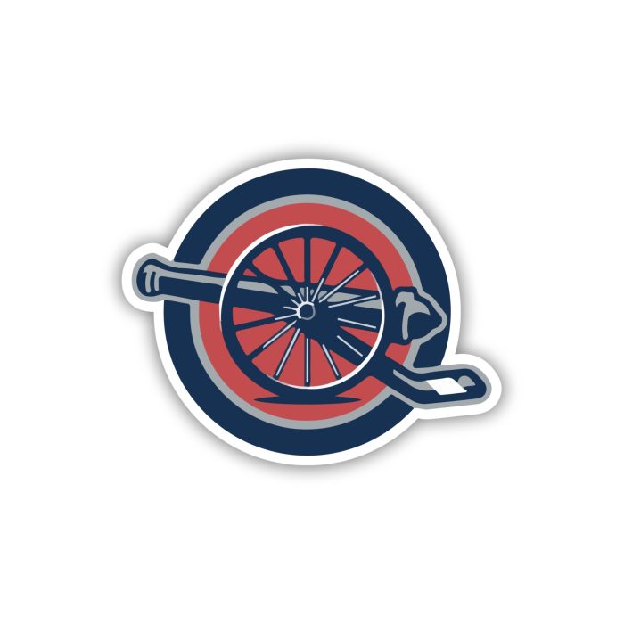 Columbus Blue Jackets - Circle With Cannon - Full Color Vinyl Sticker - Custom Size