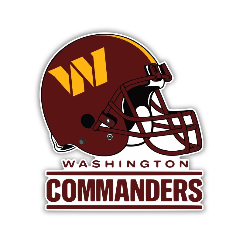 Washington Commanders - Helmet with Name - Temporary Tattoo