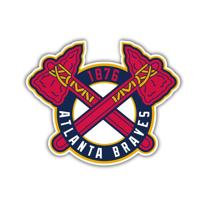 Atlanta Braves - Circle with Hatchets Crossed  - Temporary Tattoo