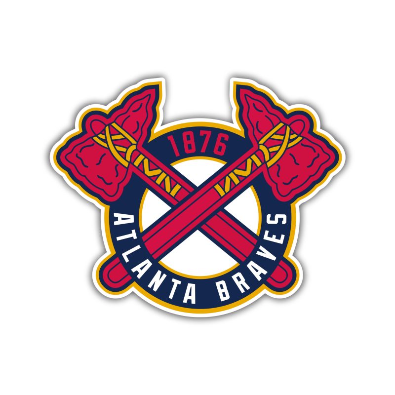 Atlanta Braves - Circle with Hatchets Crossed - Temporary Tattoo