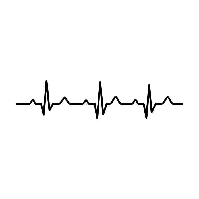 Heartbeat - Vinyl Decal - Custom Size