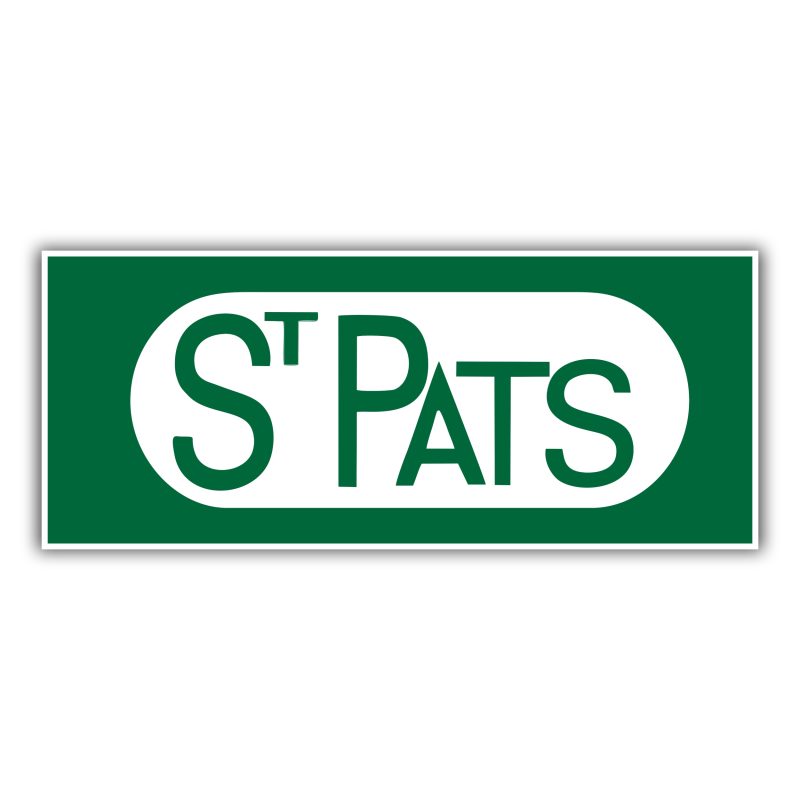 St Pats Custom - Full Color Vinyl Sticker - Custom Size
